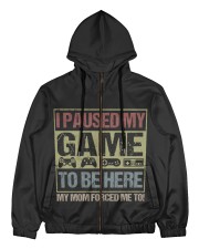 I PAUSED MY GAME Men's All Over Print Full Zip Hoodie tile