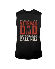 FOR VET DAD - BACK OFF I HAVE A CRAZY VETERAN DAD Sleeveless Tee tile