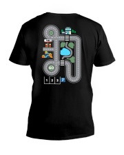 PLAY CARS ON DADDY'S BACK V-Neck T-Shirt tile