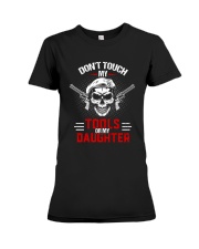 DON'T TOUCH MY TOOLS OR MY DAUGHTER - VETERAN VER Premium Fit Ladies Tee tile