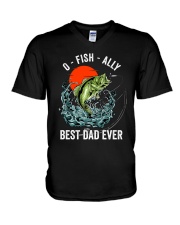 FOR FISHERMAN - BEST DAD EVER V-Neck T-Shirt tile