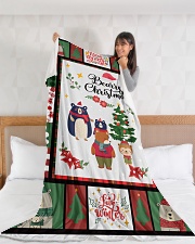BEARRY CHRISTMAS - MOTHERHOOD Large Fleece Blanket - 60" x 80" aos-coral-fleece-blanket-60x80-lifestyle-front-11