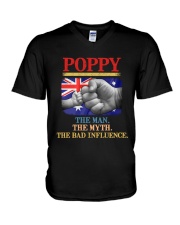 Best Father's Day Gift - Poppy Bad Influence V-Neck T-Shirt tile