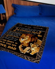 I LOVE YOU SON Small Fleece Blanket - 30" x 40" aos-coral-fleece-blanket-30x40-lifestyle-front-02