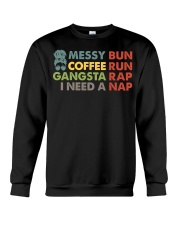 Messy bun Gansta Rap - Mother's Day best gift Crewneck Sweatshirt tile
