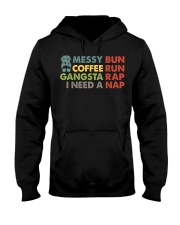 Messy bun Gansta Rap - Mother's Day best gift Hooded Sweatshirt tile