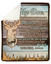 CUSTOM HUNTING GIFT - LOVE MY DOE Sherpa Fleece Blanket tile