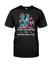 JUST FOR MOM - Distracted by Dragon n' Baby stuff Premium Fit Mens Tee tile