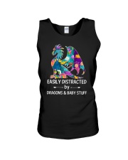 JUST FOR MOM - Distracted by Dragon n' Baby stuff Unisex Tank tile