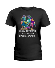 JUST FOR MOM - Distracted by Dragon n' Baby stuff Ladies T-Shirt front