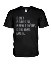 Best Father's Day Gift - Bearded Beer Lovin' Dog V-Neck T-Shirt tile