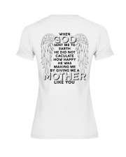 GOD SENT ME TO EARTH Premium Fit Ladies Tee tile