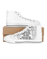 GOD SENT ME TO EARTH Women's High Top White Shoes tile