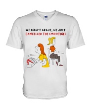 SMOOTHIES ARE CANCELLED V-Neck T-Shirt tile