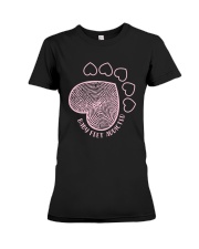 FOR HUMAN AND DOG MAMA - BABY FEET ADDICTED Premium Fit Ladies Tee tile