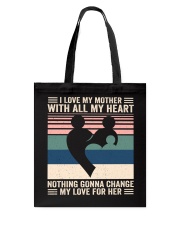 LOVE MOM WITH ALL MY HEART Vintage Style Tote Bag tile