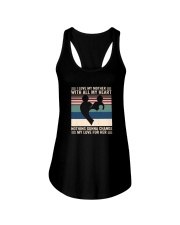 LOVE MOM WITH ALL MY HEART Vintage Style Ladies Flowy Tank tile