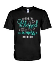 Best Mother's Day Gift - Thankful Diamond V-Neck T-Shirt tile