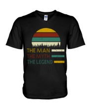 The man The myth The legend V-Neck T-Shirt tile