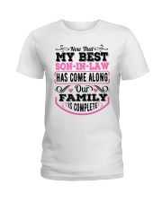 Our complete family with son-in-law Ladies T-Shirt tile