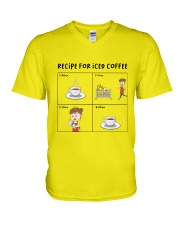 Recipe for Iced Coffee V-Neck T-Shirt tile