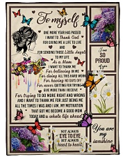 I want to thank me - butterfly woman Fleece Blanket tile