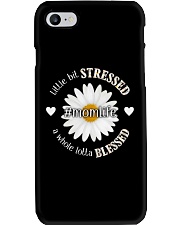 Little Stressed Lotta Blessed - Mother's Day gift Phone Case tile