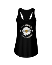 Little Stressed Lotta Blessed - Mother's Day gift Ladies Flowy Tank tile