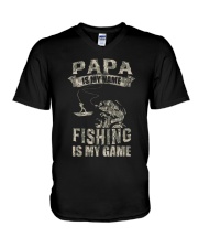 BEST GIFT FOR FISHING PAPA - FISHING IS MY GAME V-Neck T-Shirt tile
