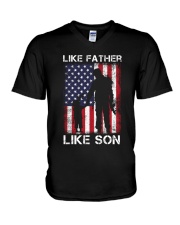 Like Father Like Son - VETERAN VERSION V-Neck T-Shirt tile