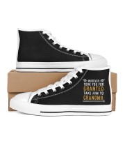 TAKE HIM TO GRANDMA Women's High Top White Shoes tile