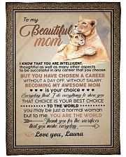 TO MY BEAUTIFUL MOM Lioness - Gift 4 Mother's Day Large Fleece Blanket - 60" x 80" front