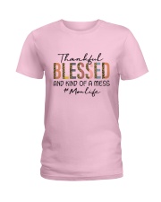 Best Mother's Day Gift - Thankful Blessed Leopard Ladies T-Shirt front