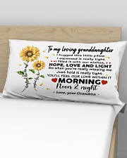 Pillow Sunflower To My Loving Granddaughter Rectangular Pillowcase aos-pillow-rectangular-front-lifestyle-02