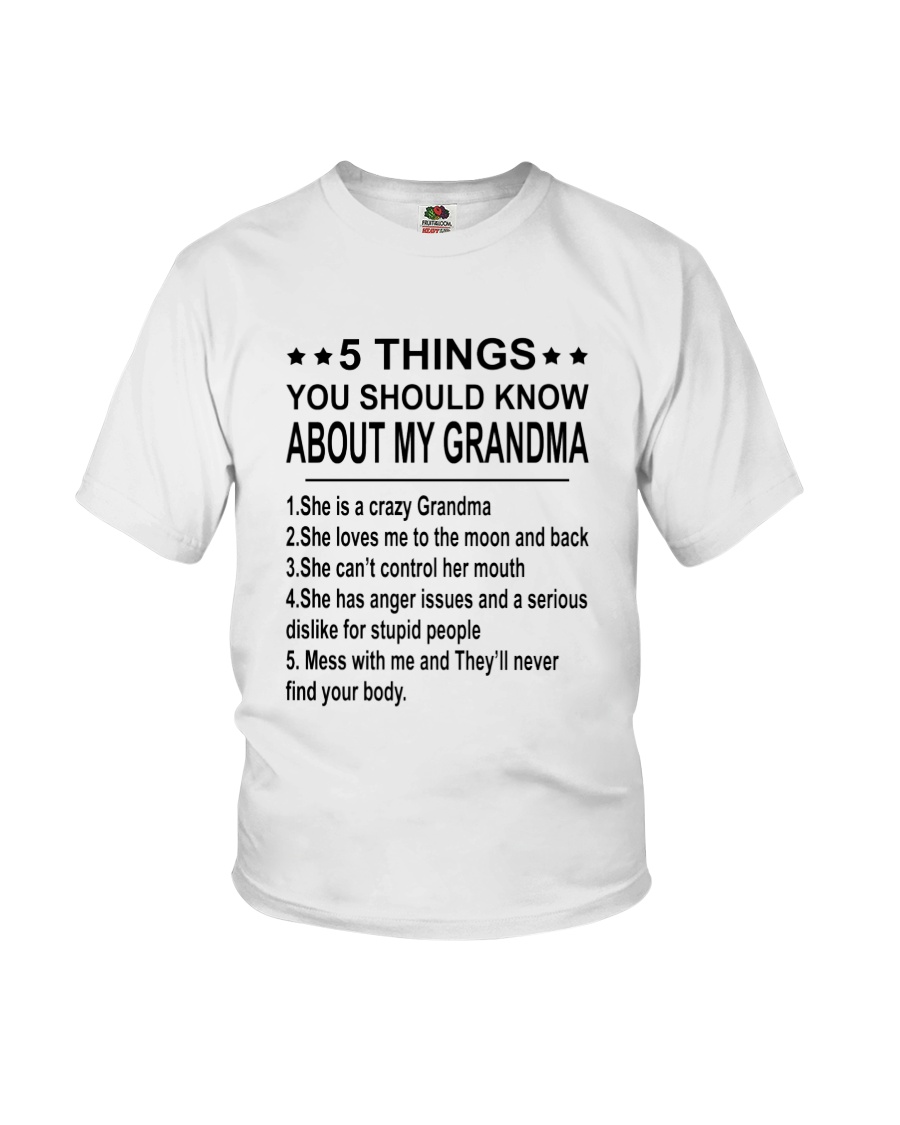 5 Things You Should Know About My Grandma Youth T-Shirt