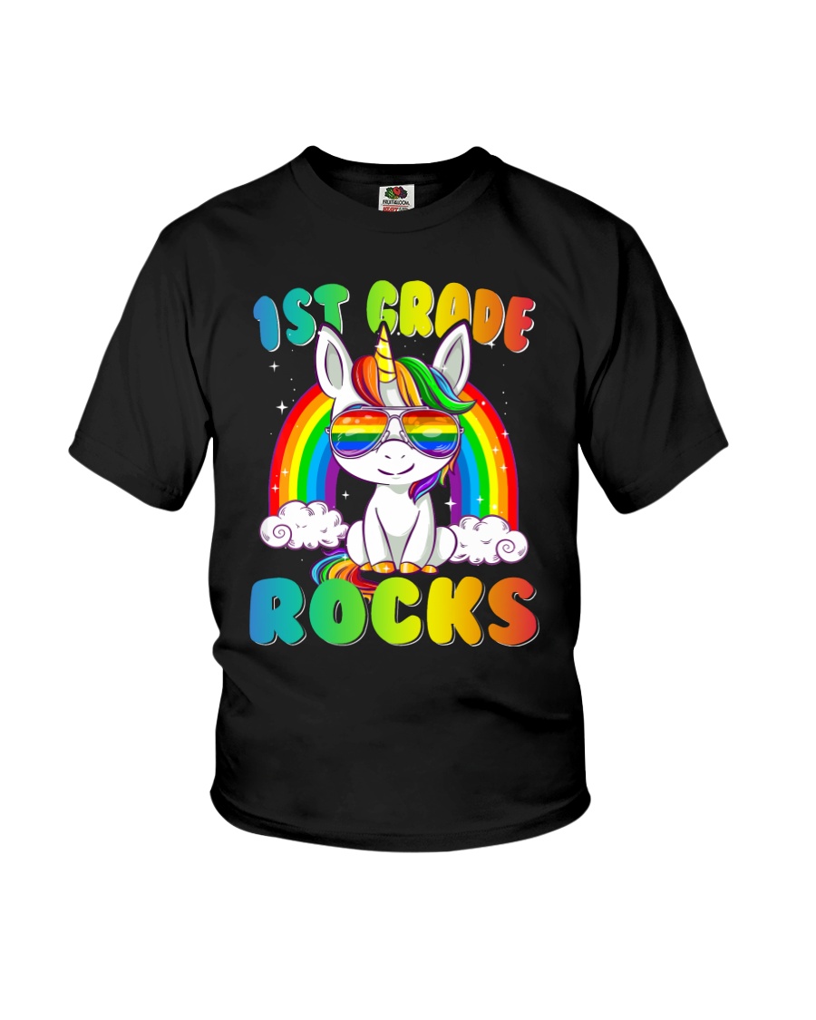 1st Grade Unicorn 3 Rock 3 Youth T-Shirt