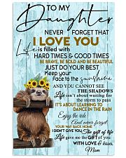 To My Daughter Sloth Blue 11x17 Poster front