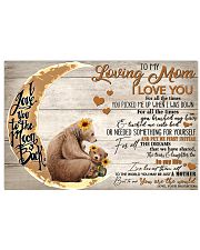 To My Loving Mom Bear 17x11 Poster front