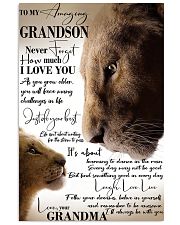 To My Amazing Grandson Laugh Love Live Lion 11x17 Poster front