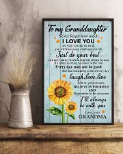 To My Granddaughter Grandma Sunflower - Poster 11x17 Poster lifestyle-poster-3