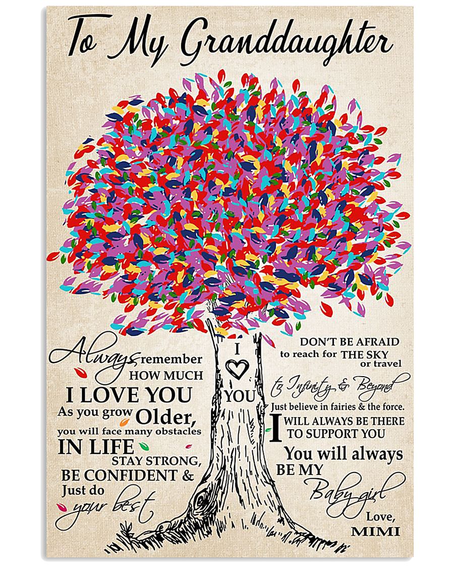 To My Granddaughter Stay Strong Be Confident 11x17 Poster