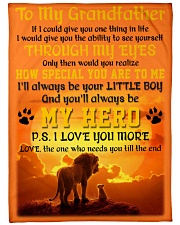 To My Grandfather Large Fleece Blanket - 60" x 80" front