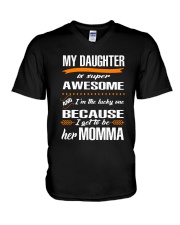 My daughter is super awesome V-Neck T-Shirt thumbnail