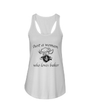 Just a woman who loves baker Ladies Flowy Tank thumbnail