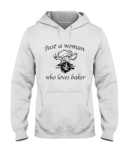 Just a woman who loves baker Hooded Sweatshirt thumbnail