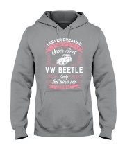 Super Sexy VW Beetle Lady Hooded Sweatshirt thumbnail