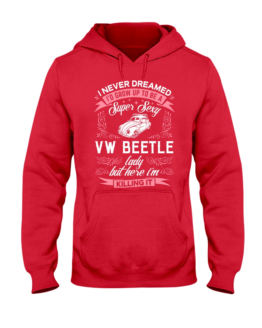 Super Sexy VW Beetle Lady Hooded Sweatshirt