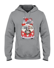 VW BUS Santa Claus Hooded Sweatshirt thumbnail