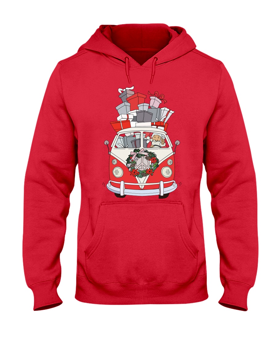 VW BUS Santa Claus Hooded Sweatshirt