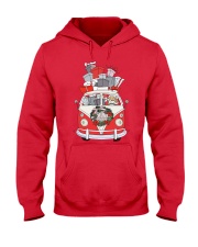 VW BUS Santa Claus Hooded Sweatshirt front